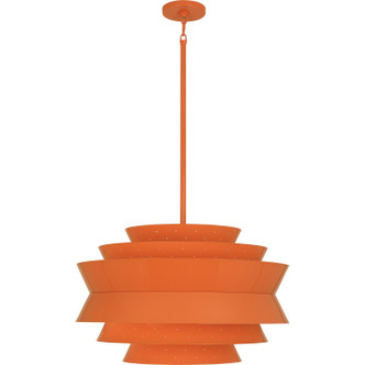Robert Abbey - PM983 - Three Light Pendant - Pierce - Pumpkin Gloss Powder Coat