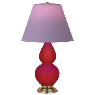Robert Abbey - RR10L - One Light Accent Lamp - Small Double Gourd - Ruby Red Glazed Ceramic w/Antique Natural Brass