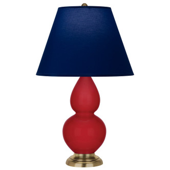 Robert Abbey - RR10N - One Light Accent Lamp - Small Double Gourd - Ruby Red Glazed Ceramic w/Antique Natural Brass
