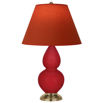 Robert Abbey - RR10T - One Light Accent Lamp - Small Double Gourd - Ruby Red Glazed Ceramic w/Antique Natural Brass
