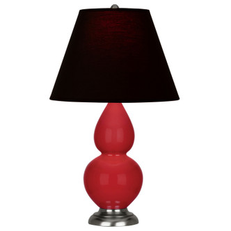 Robert Abbey - RR12K - One Light Accent Lamp - Small Double Gourd - Ruby Red Glazed Ceramic w/Antique Silver
