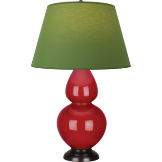 Robert Abbey - RR21G - One Light Table Lamp - Double Gourd - Ruby Red Glazed Ceramic w/Deep Patina Bronze