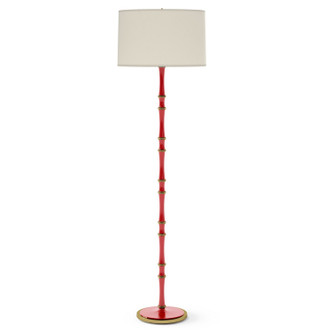Robert Abbey - RR73 - One Light Floor Lamp - Kane - Ruby Red w/Modern Brass