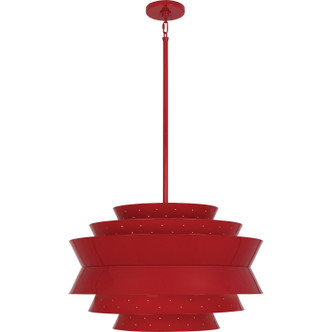 Robert Abbey - RR983 - Three Light Pendant - Pierce - Ruby Red Gloss