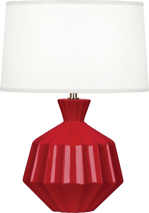Robert Abbey - RR989 - One Light Accent Lamp - Small Orion - Ruby Red Glazed Ceramic