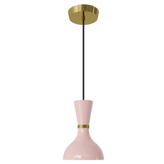 Robert Abbey - RW01RW - One Light Pendant - Clare - Modern Brass w/Rose Water Painted