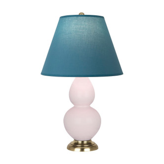 Robert Abbey - RW10B - One Light Accent Lamp - Small Double Gourd - Rose Water Glazed Ceramic w/Antique Natural Brass