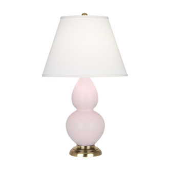 Robert Abbey - RW10X - One Light Accent Lamp - Small Double Gourd - Rose Water Glazed Ceramic w/Antique Natural Brass