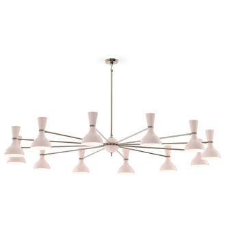Robert Abbey - RW13RW - 12 Light Chandelier - Clare - Polished Nickel w/Rose Water Painted