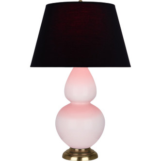 Robert Abbey - RW20K - One Light Table Lamp - Double Gourd - Rose Water Glazed Ceramic w/Antique Natural Brass