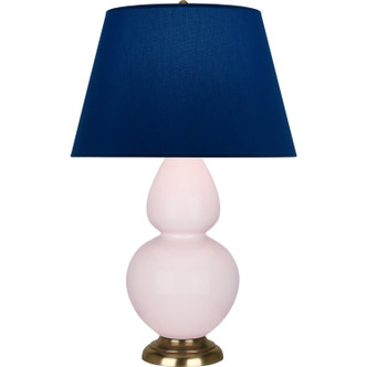 Robert Abbey - RW20N - One Light Table Lamp - Double Gourd - Rose Water Glazed Ceramic w/Antique Natural Brass