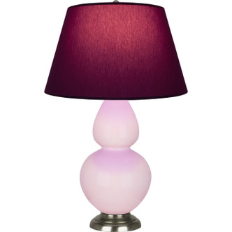 Robert Abbey - RW22P - One Light Table Lamp - Double Gourd - Rose Water Glazed Ceramic w/Antique Silver