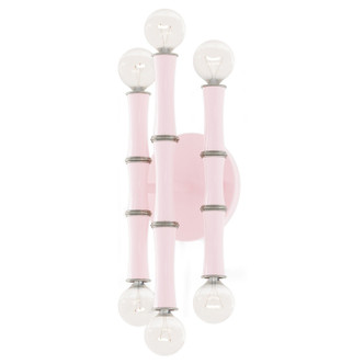 Robert Abbey - RW76 - Six Light Wall Sconce - Kane - Rose Water w/Polished Nickel