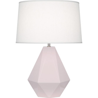 Robert Abbey - RW930 - One Light Table Lamp - Delta - Rose Water Glazed Ceramic w/Polished Nickel