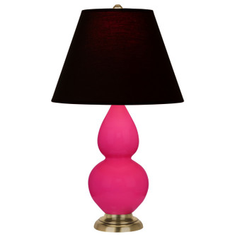 Robert Abbey - RZ10K - One Light Accent Lamp - Small Double Gourd - Razzle Rose Glazed Ceramic w/Antique Natural Brass
