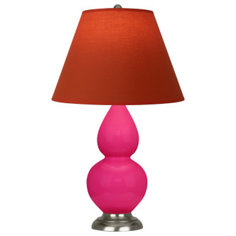 Robert Abbey - RZ12T - One Light Accent Lamp - Small Double Gourd - Razzle Rose Glazed Ceramic w/Antique Silver