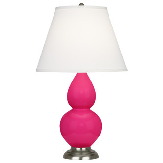 Robert Abbey - RZ12X - One Light Accent Lamp - Small Double Gourd - Razzle Rose Glazed Ceramic w/Antique Silver