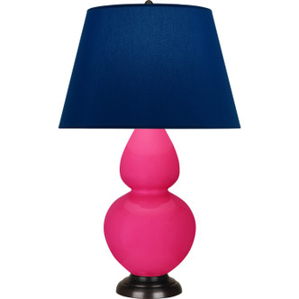 Robert Abbey - RZ21N - One Light Table Lamp - Double Gourd - Razzle Rose Glazed Ceramic w/Deep Patina Bronze