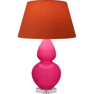 Robert Abbey - RZ23T - One Light Table Lamp - Double Gourd - Razzle Rose Glazed Ceramic w/Lucite