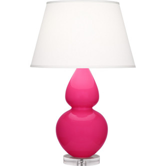 Robert Abbey - RZ23X - One Light Table Lamp - Double Gourd - Razzle Rose Glazed Ceramic w/Lucite