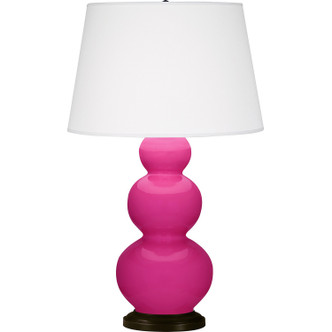 Robert Abbey - RZ41X - One Light Table Lamp - Triple Gourd - Razzle Rose Glazed Ceramic w/Deep Patina Bronze