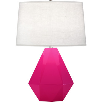 Robert Abbey - RZ930 - One Light Table Lamp - Delta - Razzle Rose Glazed Ceramic w/Polished Nickel