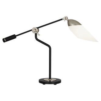 Robert Abbey - S1210 - One Light Table Lamp - Ferdinand - Matte Black Painted w/ Polished Nickel