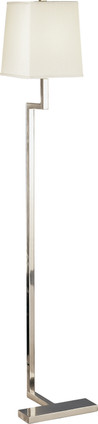 Robert Abbey - S149 - One Light Floor Lamp - Doughnut - Antique Silver