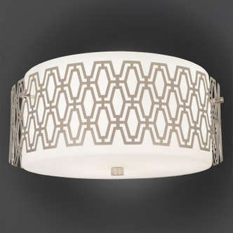 Robert Abbey - S203 - Three Light Flushmount - Marcel - Polished Nickel w/Frosted Cased White