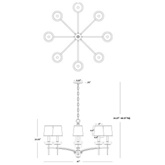 Cristallo Eight Light Chandelier (S625C)