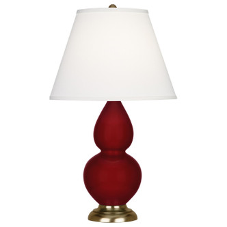 Robert Abbey - SA10X - One Light Accent Lamp - Small Double Gourd - Sangria Glazed Ceramic w/Antique Natural Brass