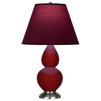 Robert Abbey - SA12P - One Light Accent Lamp - Small Double Gourd - Sangria Glazed Ceramic w/Antique Silver