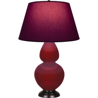 Robert Abbey - SA21P - One Light Table Lamp - Double Gourd - Sangria Glazed Ceramic w/Deep Patina Bronze