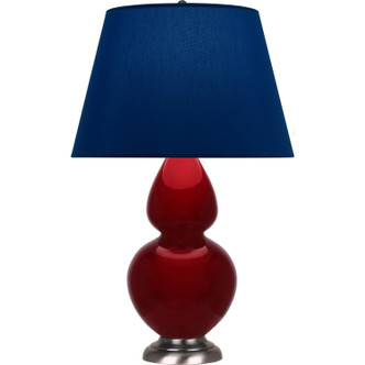 Robert Abbey - SA22N - One Light Table Lamp - Double Gourd - Sangria Glazed Ceramic w/Antique Silver
