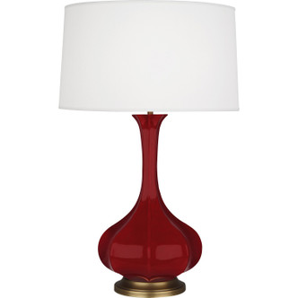Robert Abbey - SA994 - One Light Table Lamp - Pike - Sangria Glazed Ceramic w/Aged Brass