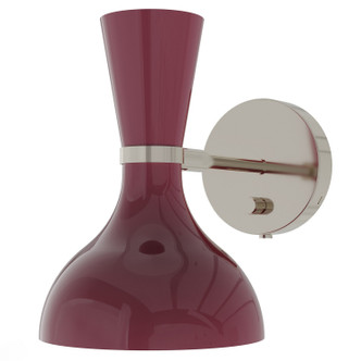 Robert Abbey - SM06SM - One Light Wall Sconce - Clare - Polished Nickel w/Sugar Plum Painted