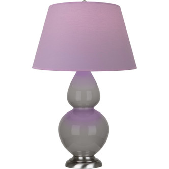 Robert Abbey - 1750L - One Light Table Lamp - Double Gourd - Smokey Taupe Glazed Ceramic w/Antique Silver
