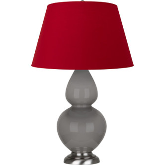 Robert Abbey - 1750R - One Light Table Lamp - Double Gourd - Smokey Taupe Glazed Ceramic w/Antique Silver
