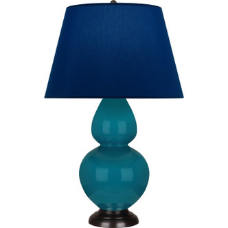 Robert Abbey - 1752N - One Light Table Lamp - Double Gourd - Peacock Glazed Ceramic w/Deep Patina Bronze
