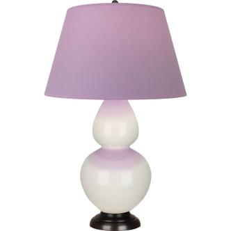 Robert Abbey - 1755L - One Light Table Lamp - Double Gourd - Bone Glazed Ceramic w/Deep Patina Bronze