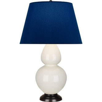Robert Abbey - 1755N - One Light Table Lamp - Double Gourd - Bone Glazed Ceramic w/Deep Patina Bronze