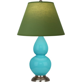 Robert Abbey - 1761G - One Light Accent Lamp - Small Double Gourd - Egg Blue Glazed Ceramic w/Antique Silver