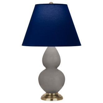 Robert Abbey - 1768N - One Light Accent Lamp - Small Double Gourd - Smokey Taupe Glazed Ceramic w/Antique Natural Brass