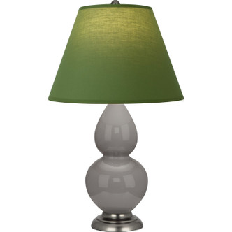 Robert Abbey - 1770G - One Light Accent Lamp - Small Double Gourd - Smokey Taupe Glazed Ceramic w/Anitque Silver