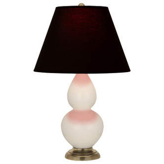 Robert Abbey - 1774K - One Light Accent Lamp - Small Double Gourd - Bone Glazed Ceramic w/Antique Natural Brass