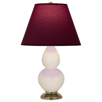 Robert Abbey - 1774P - One Light Accent Lamp - Small Double Gourd - Bone Glazed Ceramic w/Antique Natural Brass
