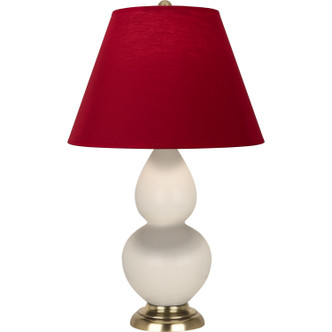 Robert Abbey - 1774R - One Light Accent Lamp - Small Double Gourd - Bone Glazed Ceramic w/Antique Natural Brass