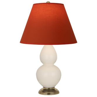 Robert Abbey - 1774T - One Light Accent Lamp - Small Double Gourd - Bone Glazed Ceramic w/Antique Natural Brass