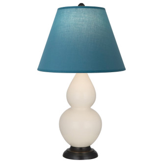 Robert Abbey - 1775B - One Light Accent Lamp - Small Double Gourd - Bone Glazed Ceramic w/Deep Patina Bronze