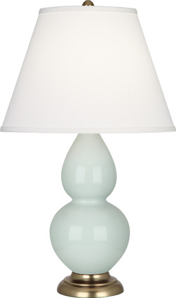Robert Abbey - 1789X - One Light Table Lamp - Double Gourd - Celadon Glazed Ceramic w/Antique Natural Brass